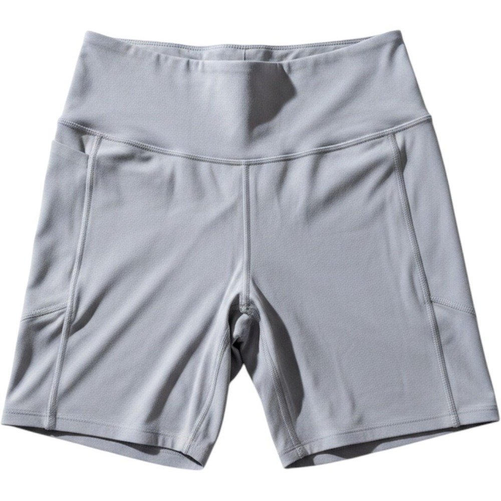 Rhone Revive 6" Short Light Gray Womens S High Waisted Athletic Bike Shorts